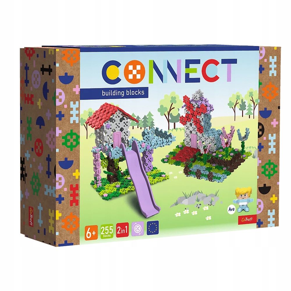 Trefl Zestaw Klocków Connect Domek Na Drzewie, Wiatrak 255EL