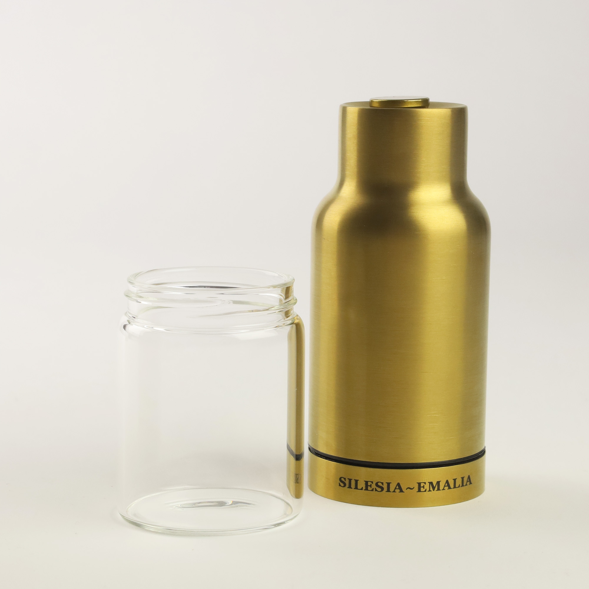 MŁYNEK GRAWITACYJNY CERAMICZNY DO MIELENIA SOLI PIEPRZU PRZYPRAW SZKLANY