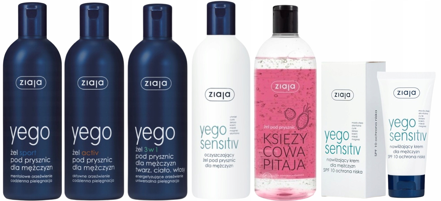 Sada pro muže Yego Měsíční Pitahaya Ziaja Bez podráždění Přírodní