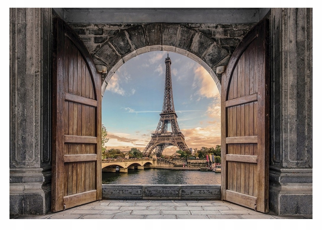 Fototapeta Okno 3D Eiffelova věž XXL Paříž 312x219