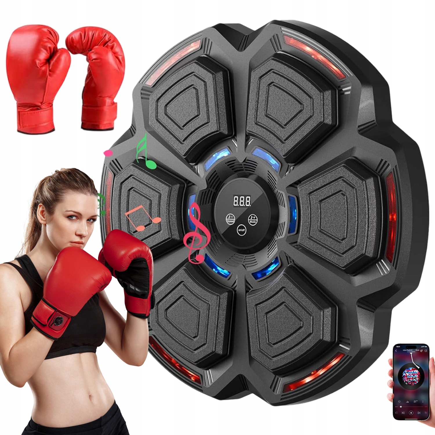 Tréninkový Boxerský Štít Music Bluetooth Boxing Machine Na Zeď Sada