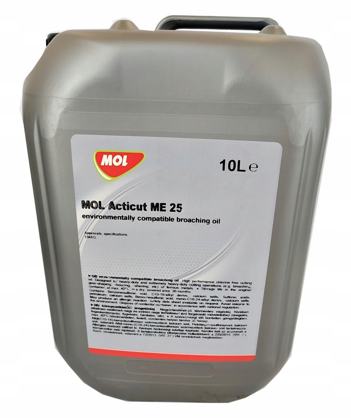 MOL ACTICUT ME 25 10L. ОРГАНИЧЕСКОЕ МАСЛО ДЛЯ ОБРАБОТКИ