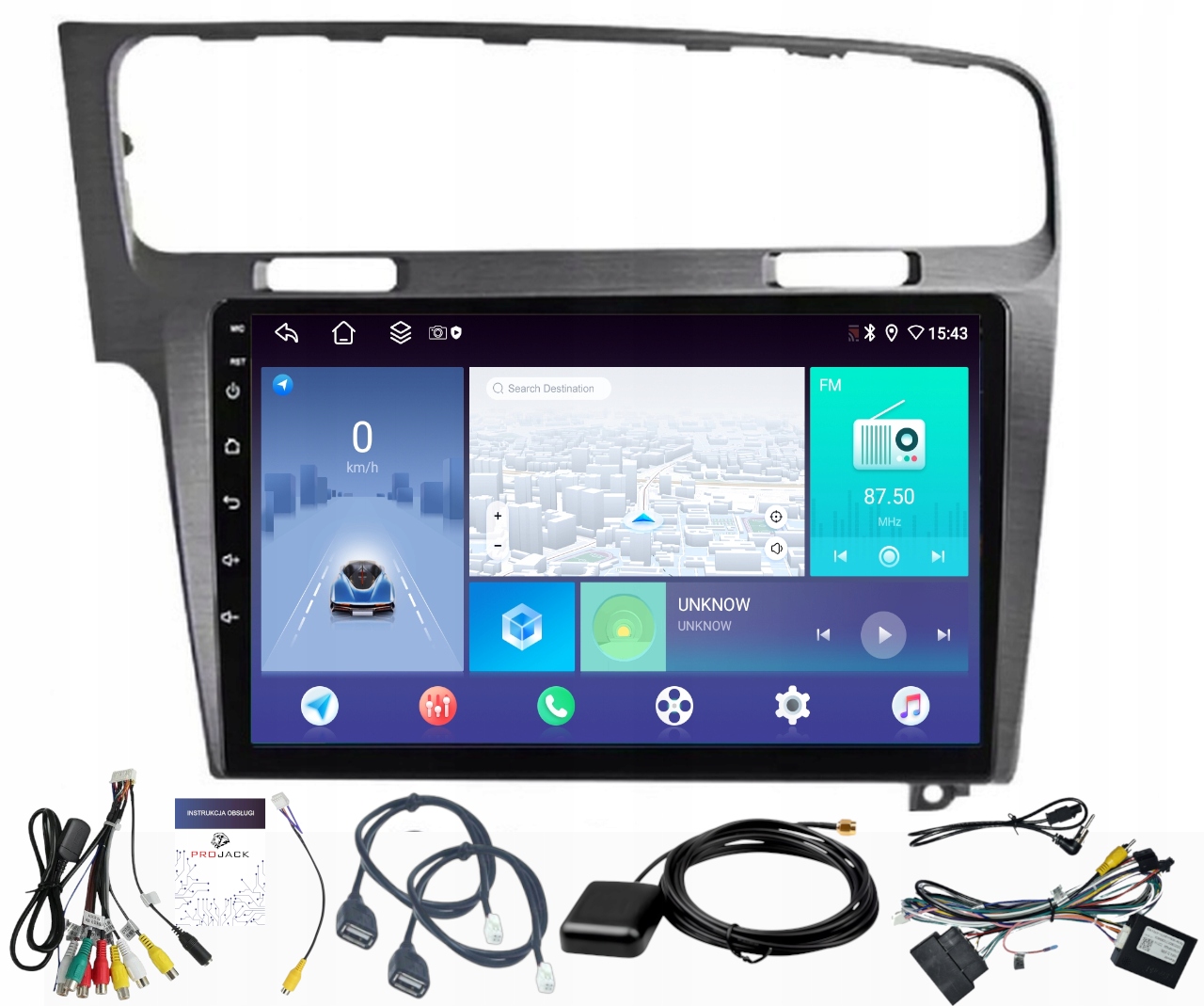 Rádio Navigácia Android Carplay Vw Golf 7 2012-2019 4GB 64GB Sim