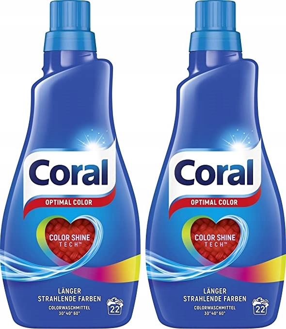

Coral Optimal Color Żel do Prania Koloru 2x1,1l De