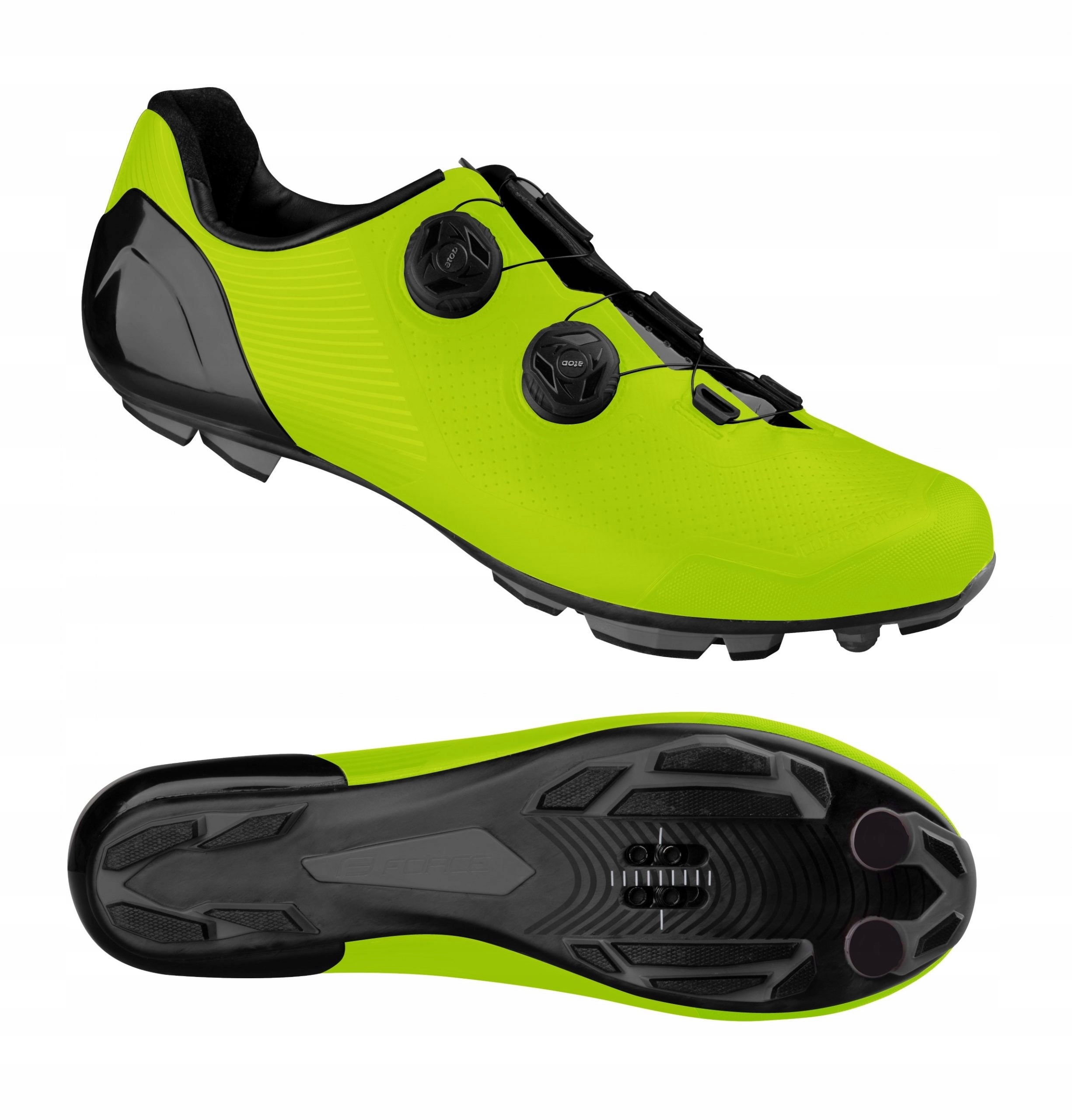 Buty FORCE MTB WARRIOR CARBON, fluo 45