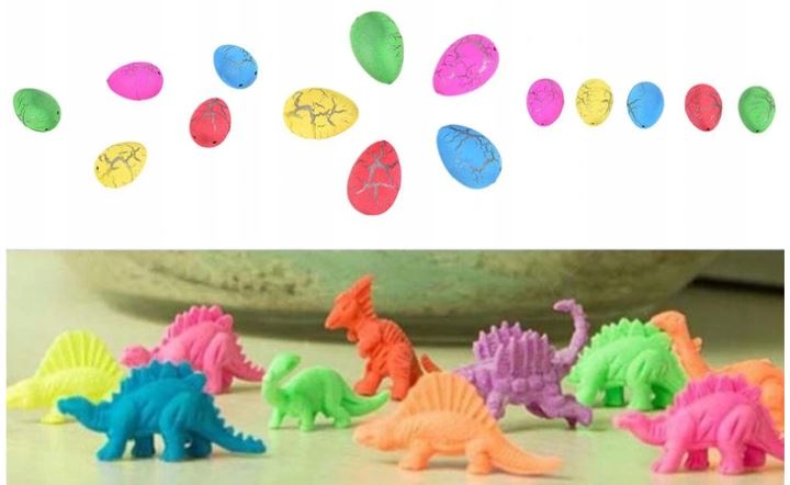 

zestaw 15 x jajko 4cm Wykluwający dinozaur rosnący