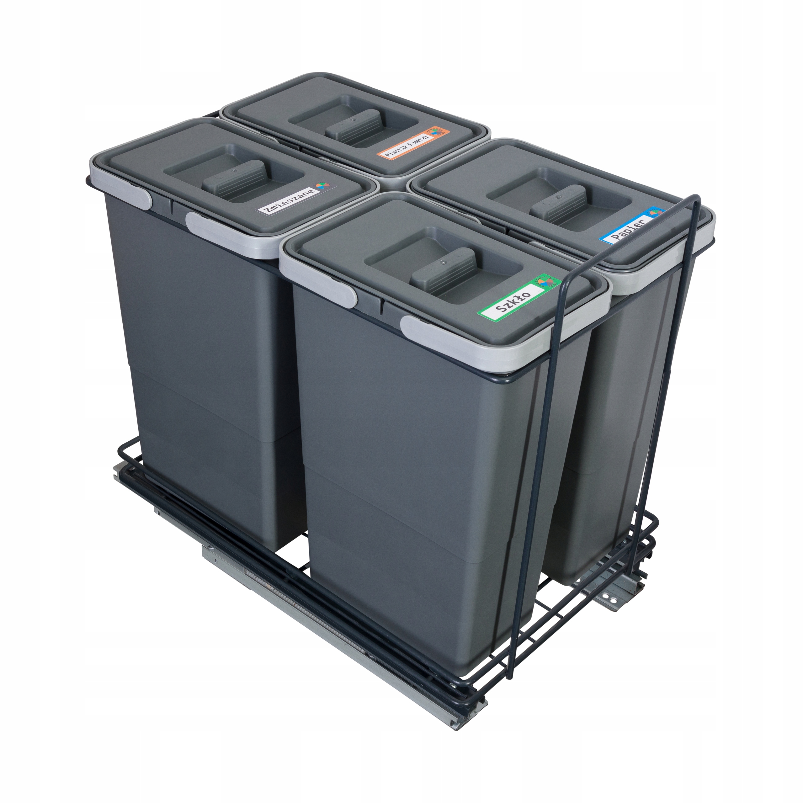 

Sortownik śmieci EcoCube Cichy domyk 4 kosze 32l
