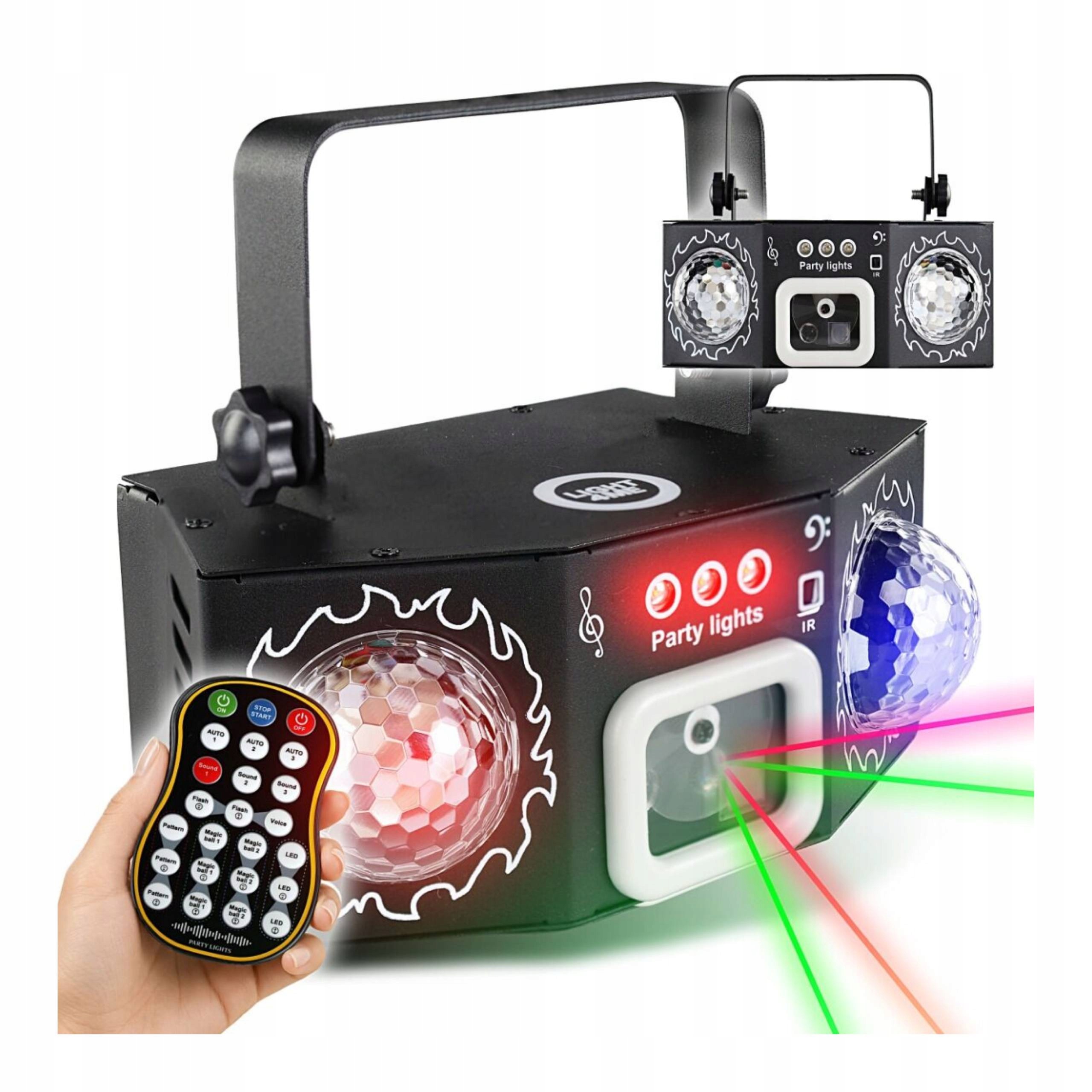 Multiefekt Oświetleniowy Laser Stroboskop Rgbw Magic Ball Pilot