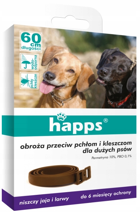 

Happs Obroża Na Pchły Kleszcze Dla Psów Dużych 60C