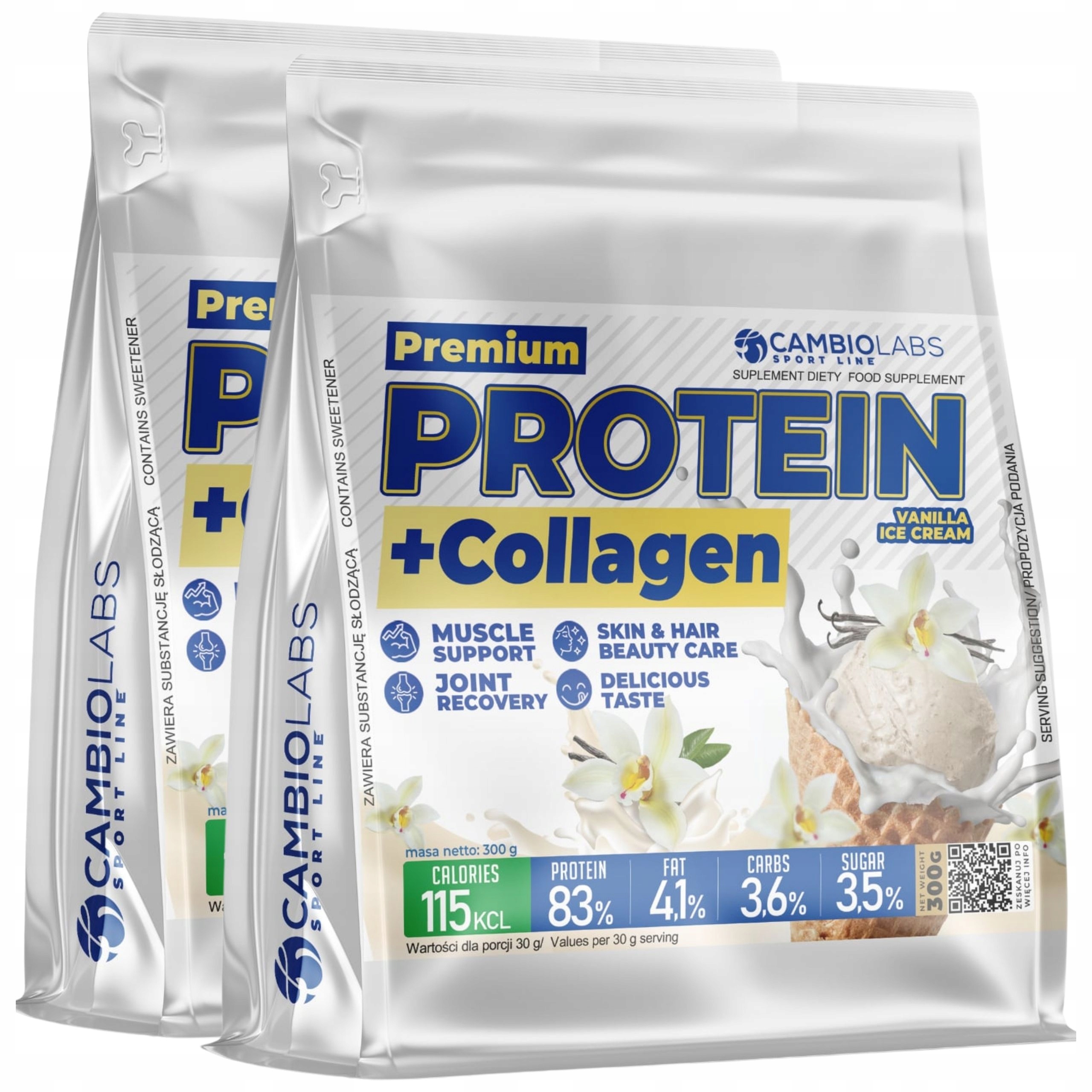 Protein pro ženy s kolagenem Syrovátkový Koncentrát Syrovátky Kolagen Vanilka x2