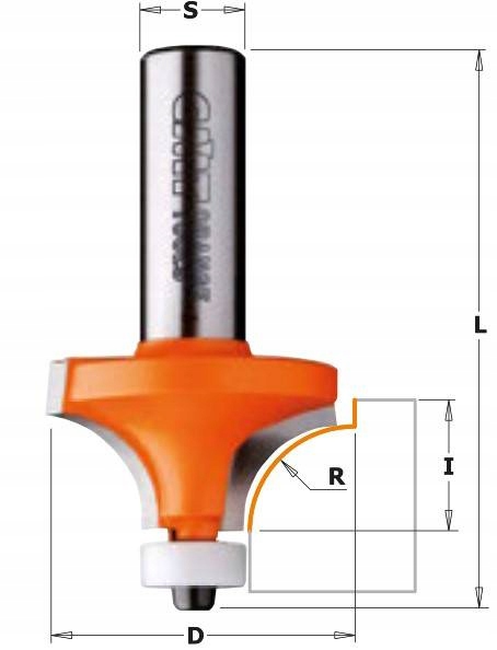 Zaoblovací stopkový fréz Cmt 938.187.11