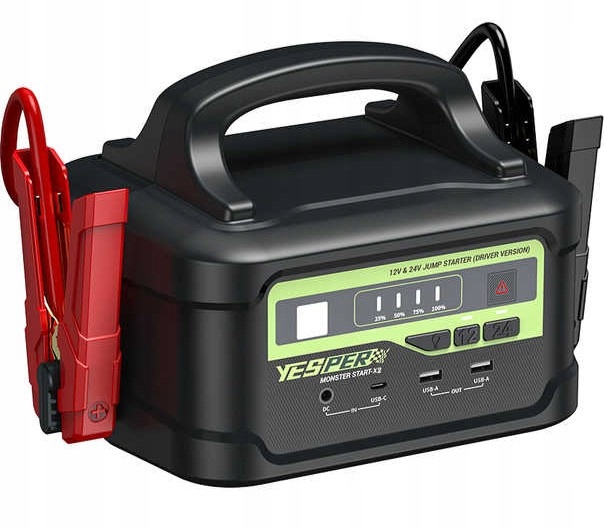 Profesionálny Booster Starter Yesper Monster StartP2 5000A 12-24V 122500mAh