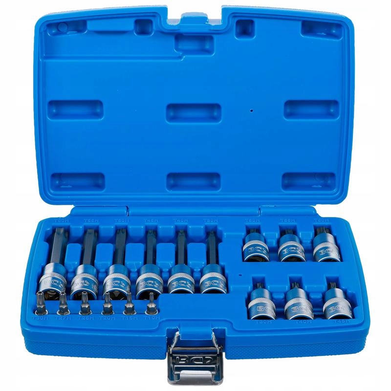 Sada nástavců s bitem 6,3 mm (1/4") 12,5 mm (1/2") T-profil pro Torx 18 ks