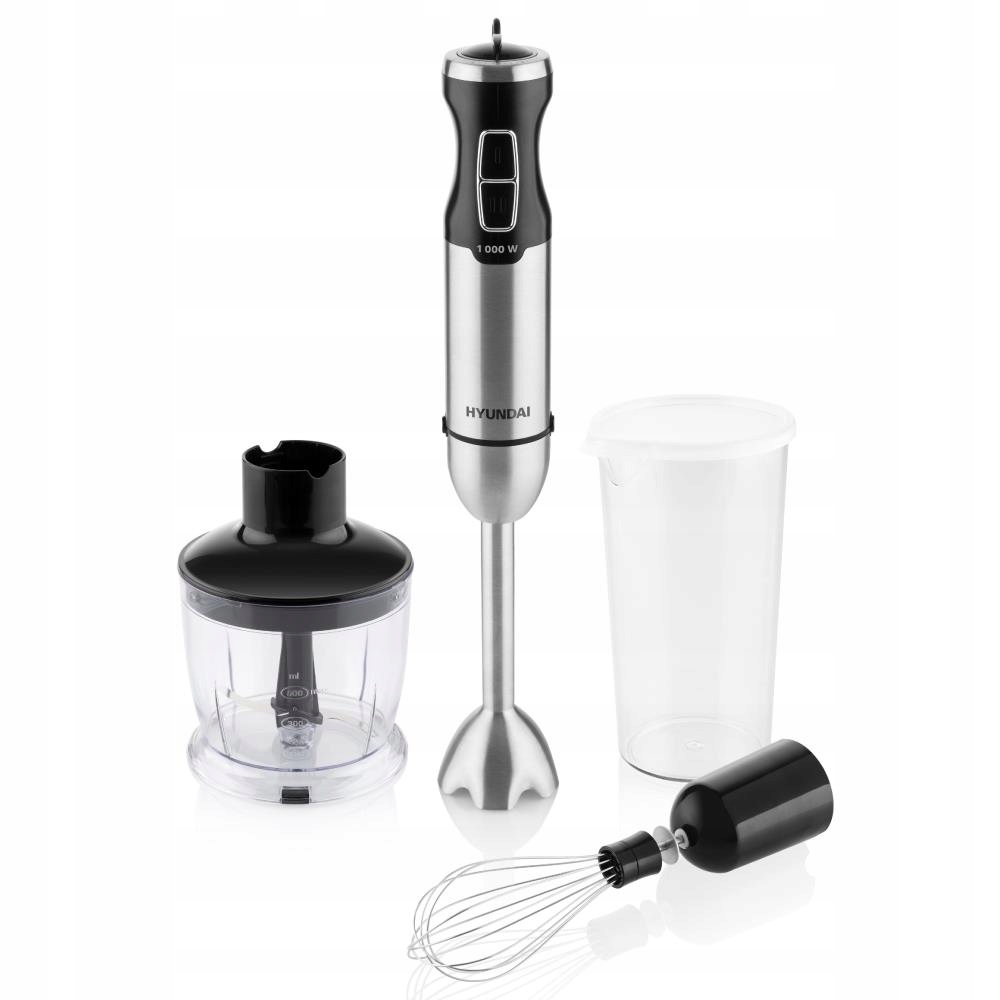 Blender Ręczny Hyundai 1000W HB1000 Inox Do Mieszania Koktajli Z Wysoką