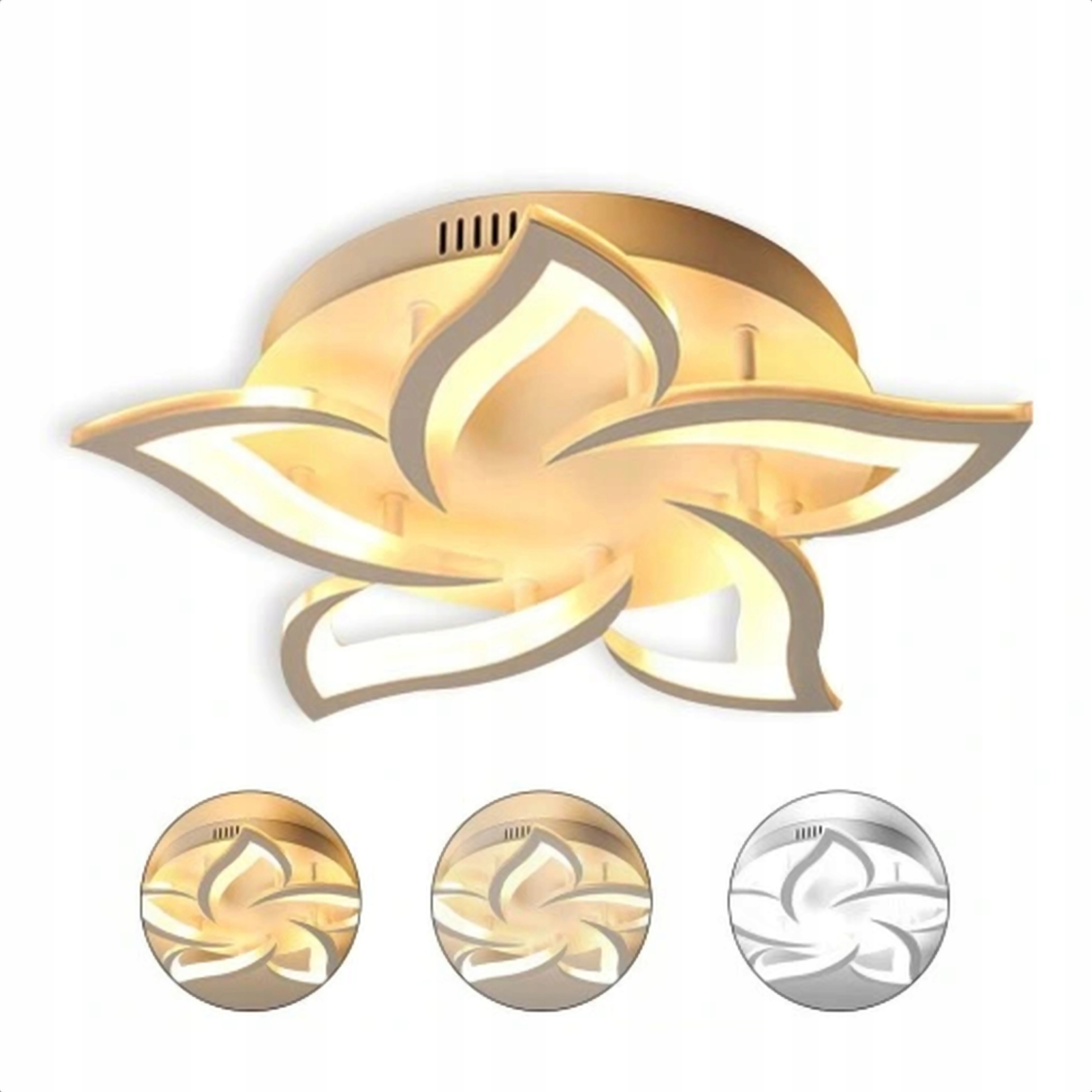 stropní svítidlo Led Pro Dítě Květina Bílá 55 CM Lustr Dálkový Ovladač