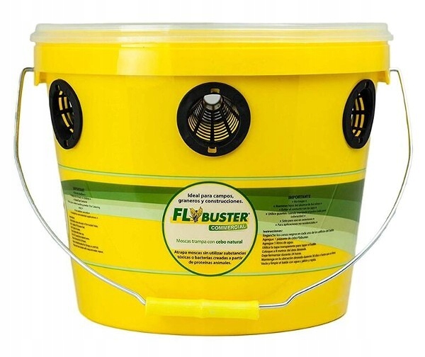 Lákací past Flybuster Trap Z.r.z.r. na hubení Much, velký kbelík