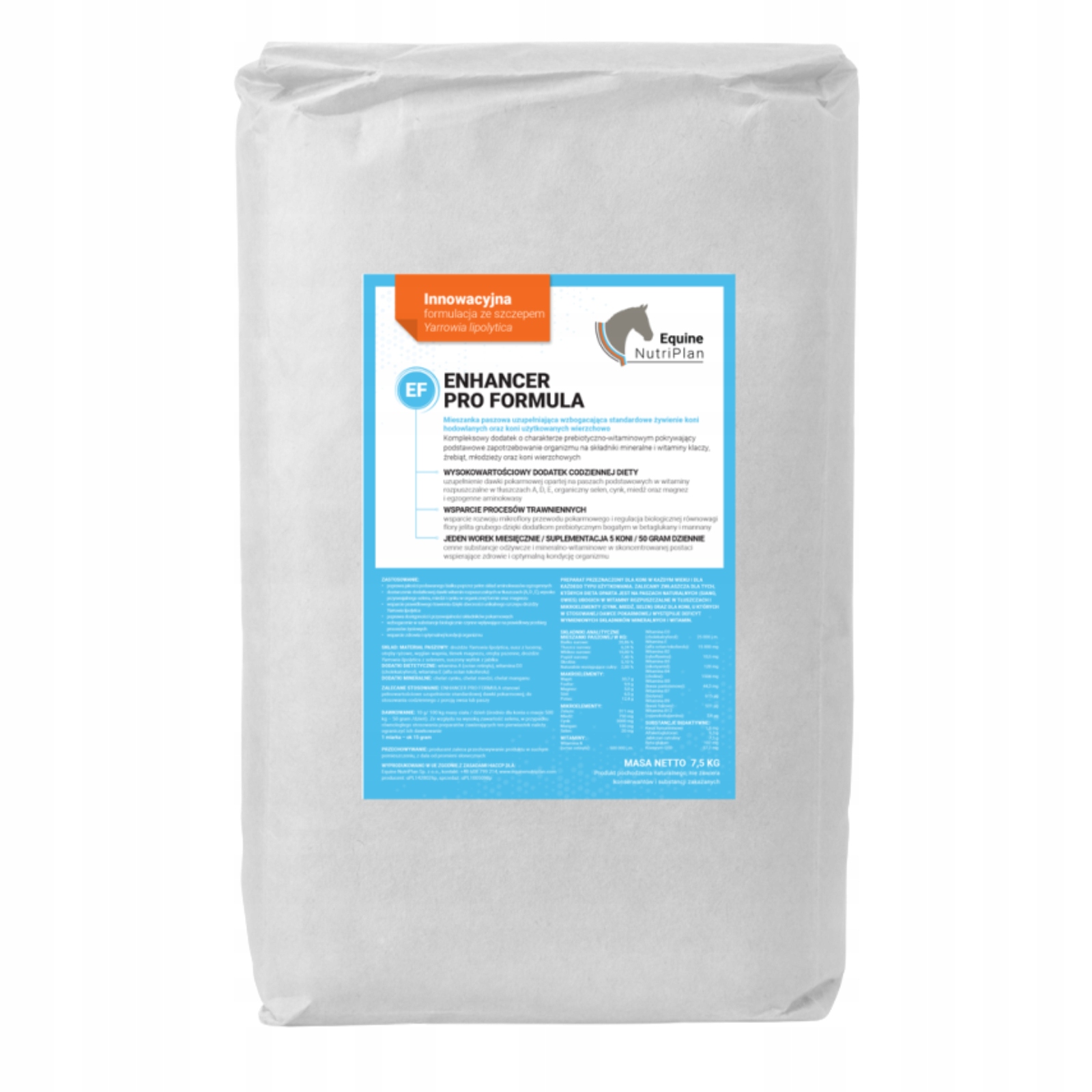 Dodatek do paszy dla konia z prebiotykami Enhancer Pro Formula (7,5 Kg)