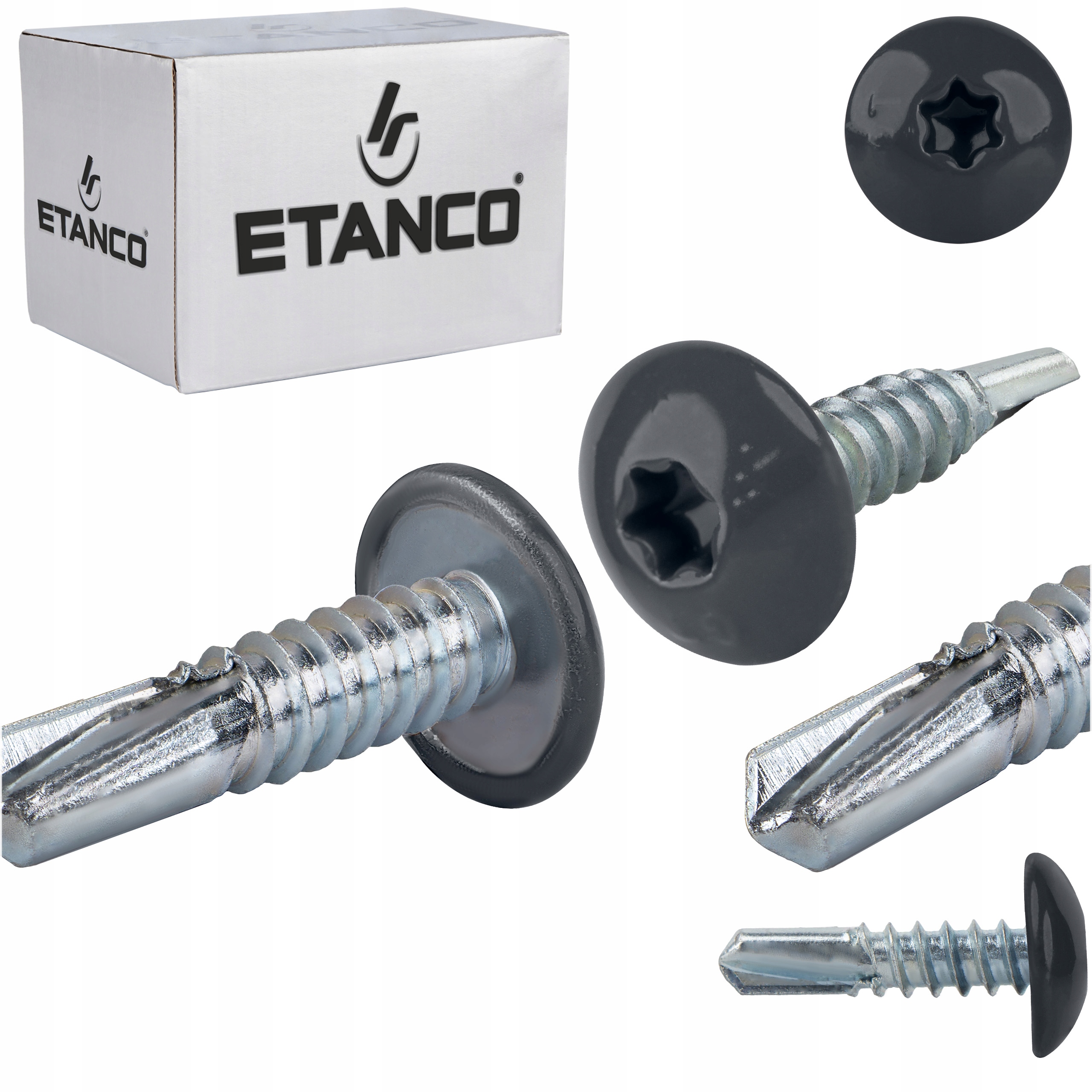 Šrouby do kovu Torx 5 mm 5,5 x 19 mm Ral 7016 500 ks Etanco GT5 Ph