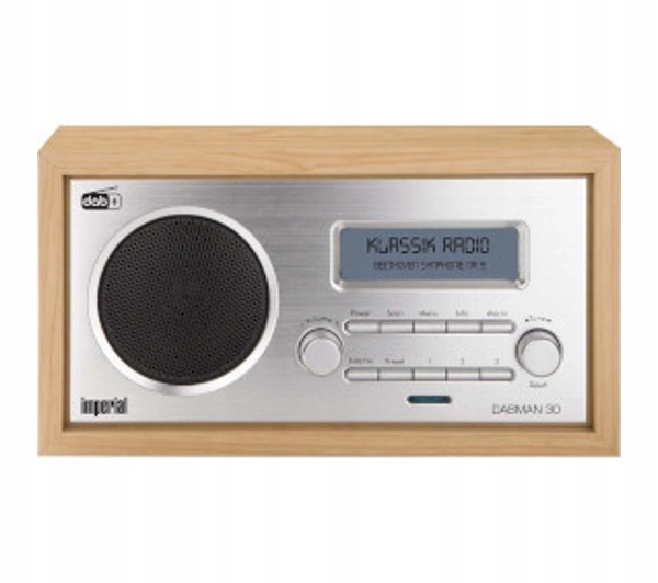 Radioodbiornik Imperial Dabman 30 Radio Retro Aux Fm Dab Drewno Brązowy