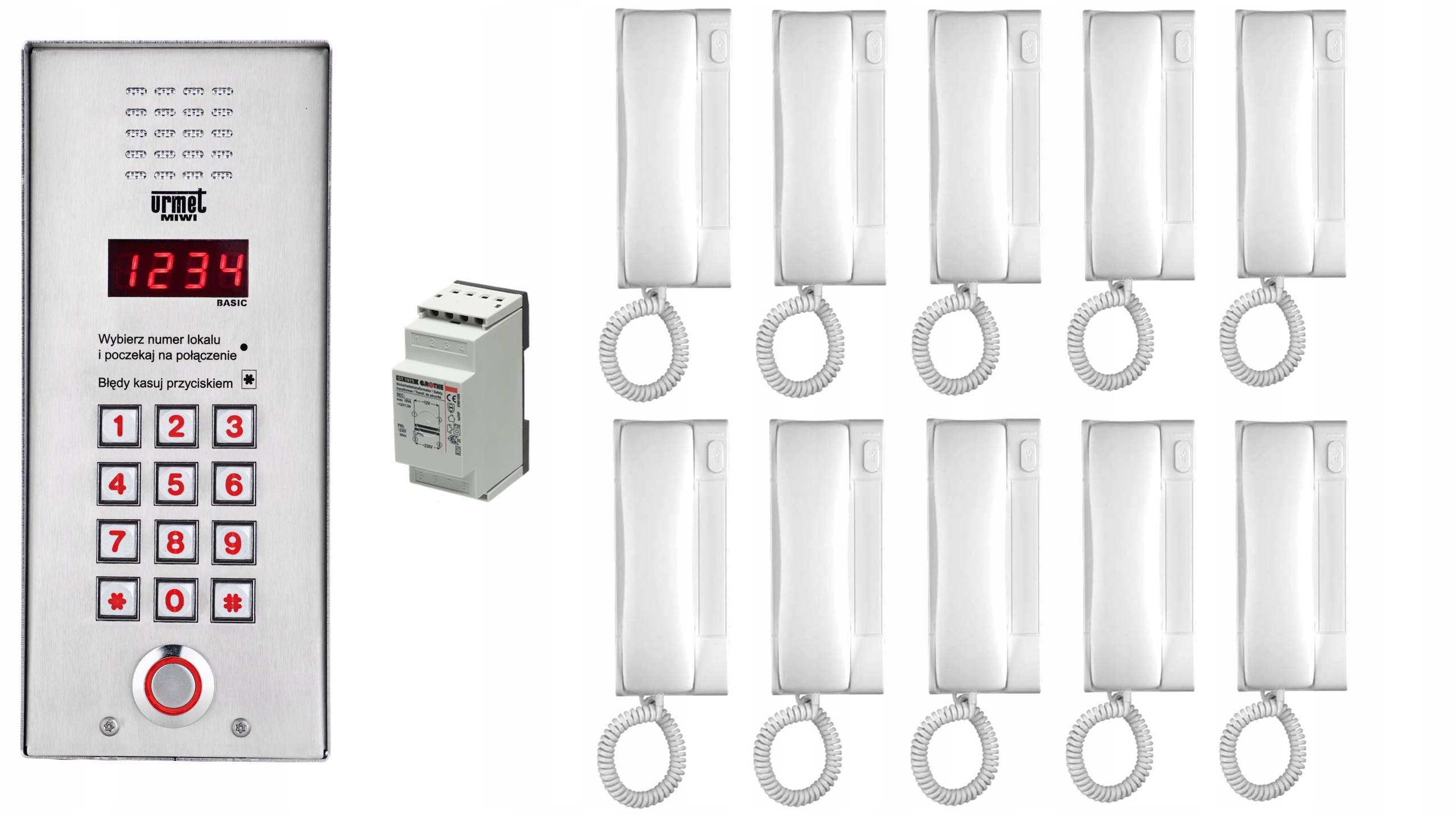 DOMOFON CYFROWY 10-RODZINNY 1062/105VD SCAITEL