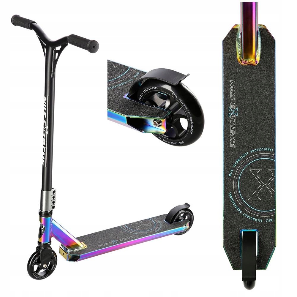 Hulajnoga Wyczynowa Stunt Freestyle Dla Dziecka Kółka 100 mm Nils Extreme