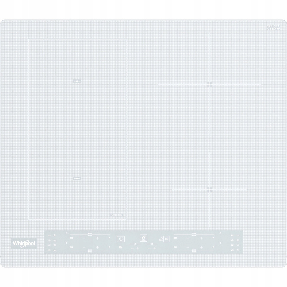 Płyta indukcyjna Whirlpool WLB4560NEW na równi z blatem 59 cm białe szkło