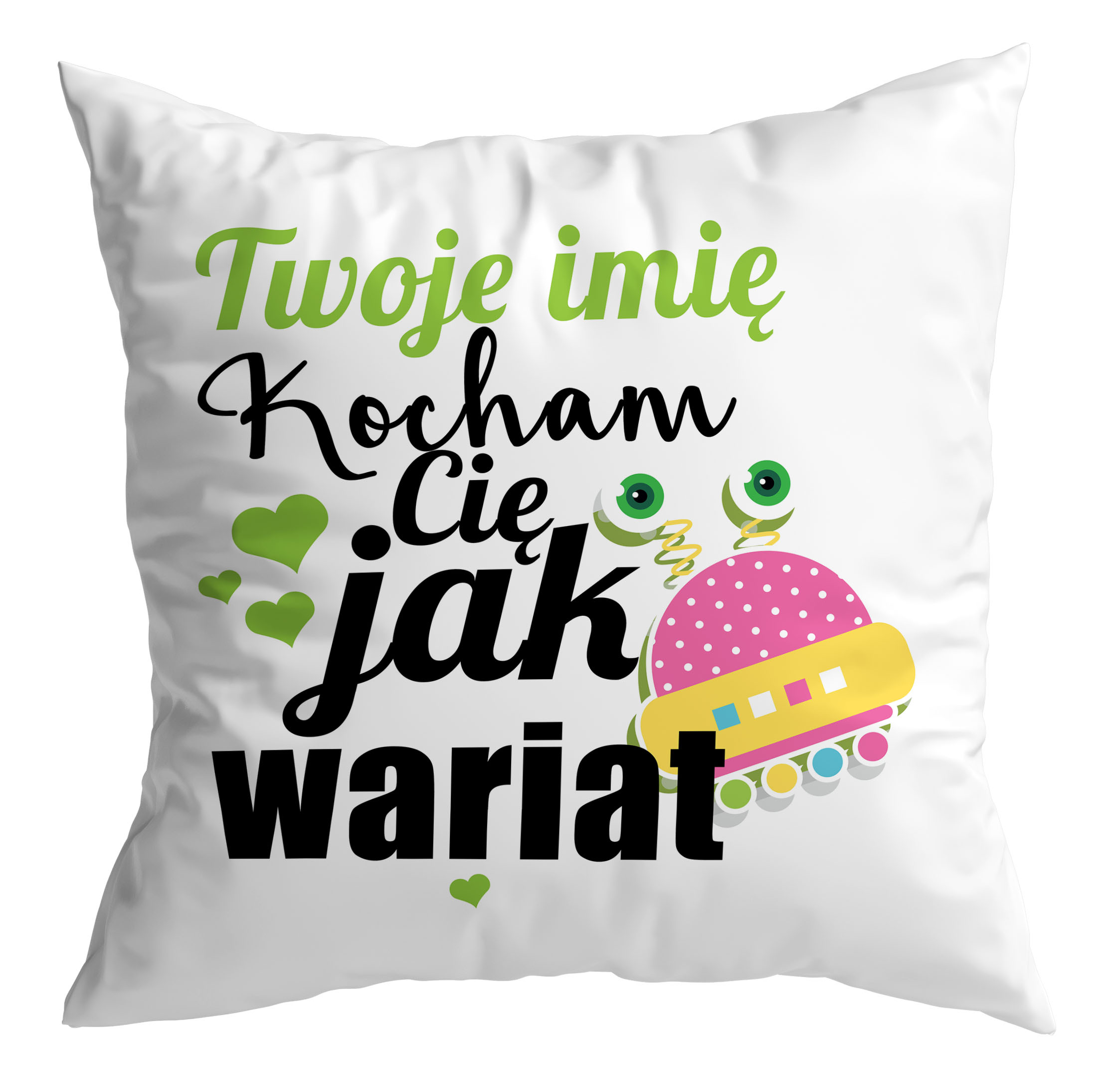 

Poduszka prezent na Walentynki + Imię Dużo Wzorów