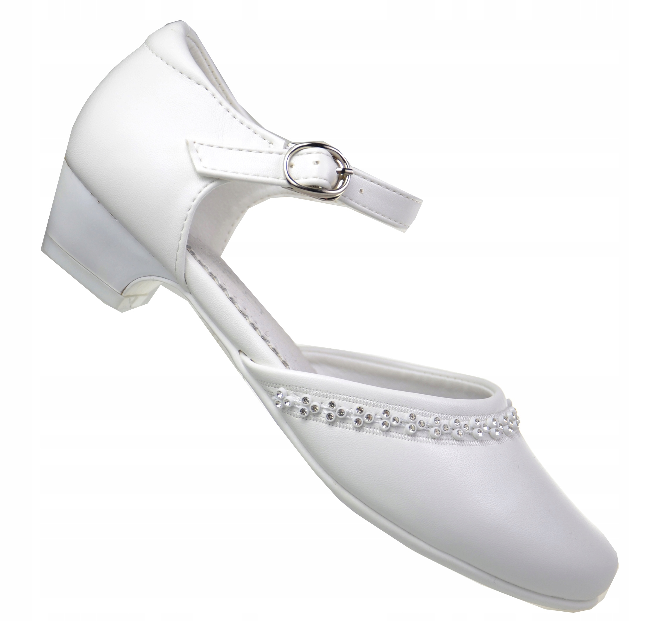 PANTOFELKI Komunijne Półbuty Balerinki MATOWE OBCAS SKÓRA BIAŁE r36 Marka Inna marka