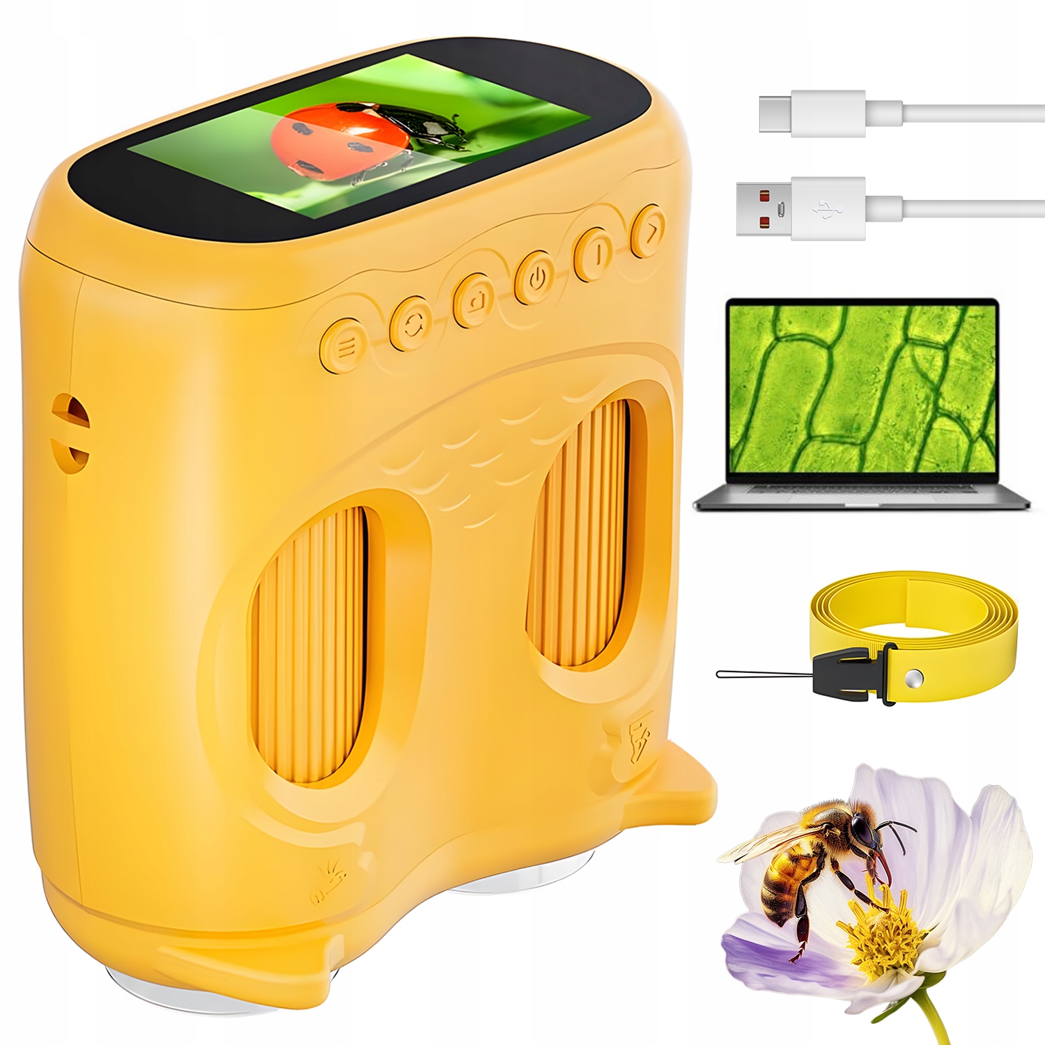 Digitální Optický Led Mikroskop Hd Usb Přiblížení 1000X Pro Děti Sada