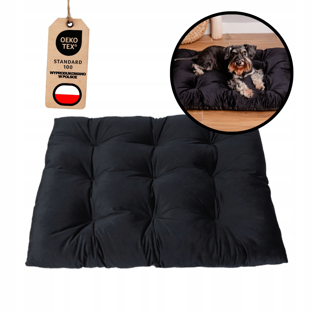 Levně Pelíšek Polštář Černé Vel 100 x 70 cm pro psa Mimiko.
