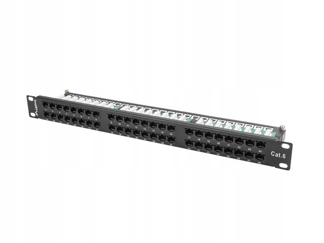 Lanberg Patch Panel 48 Port 1U Kat.6 černý