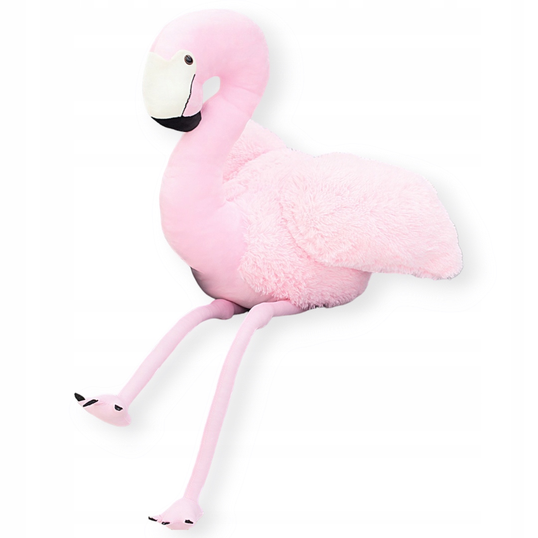 Wielki ptak flaming pluszowy różowy 150 cm