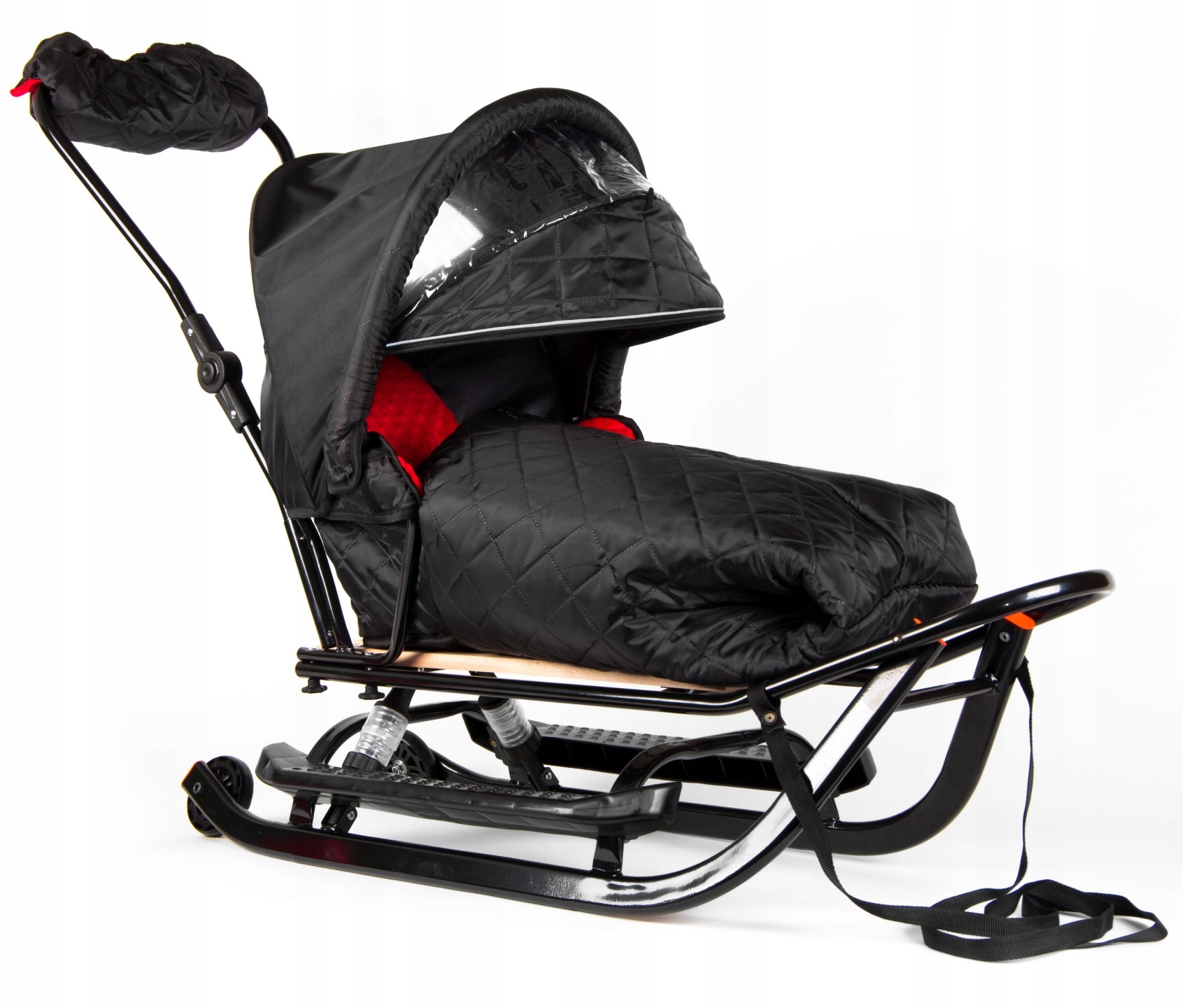 Sanki Jee z Budka Kółka Amortyzatory Wersja All Inclusive Śpiwór Minky