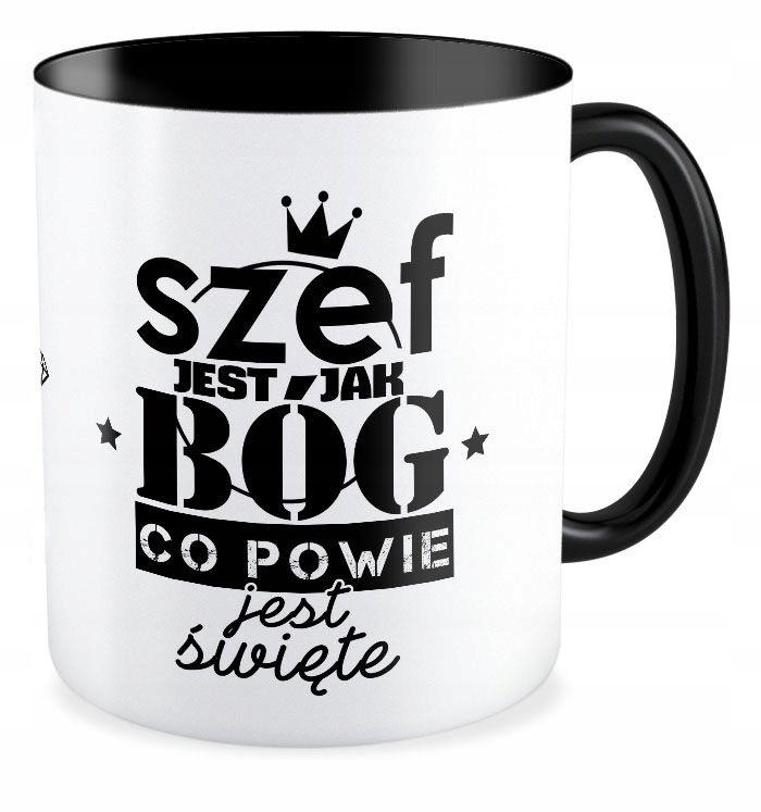 

Kubek czarny Szef Szefowa Kierownik Dużo Wzorów