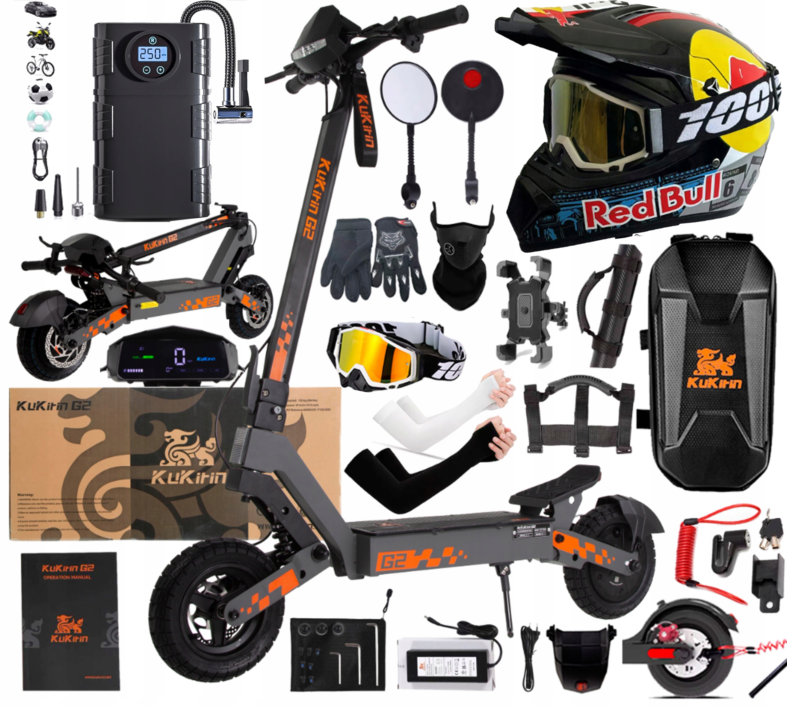 KuKirin G2 Skládací Elektrické Vozidlo 48V 15AH 1200W 45 km/h, dojezd 55 km 11 dárků