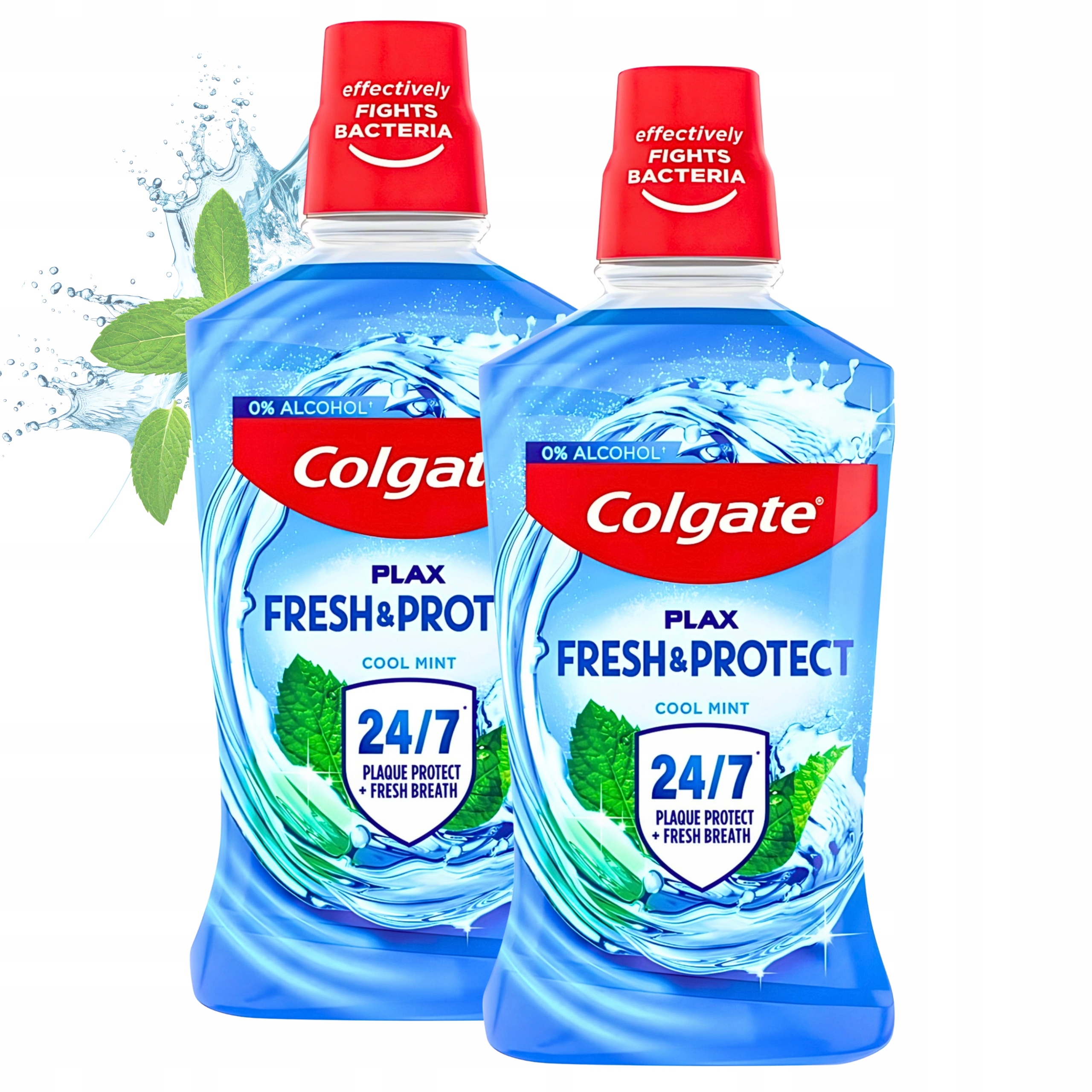 2x Płyn do Płukania Jamy Ustnej Colgate Plax Cool Mint Miętowy 500ml