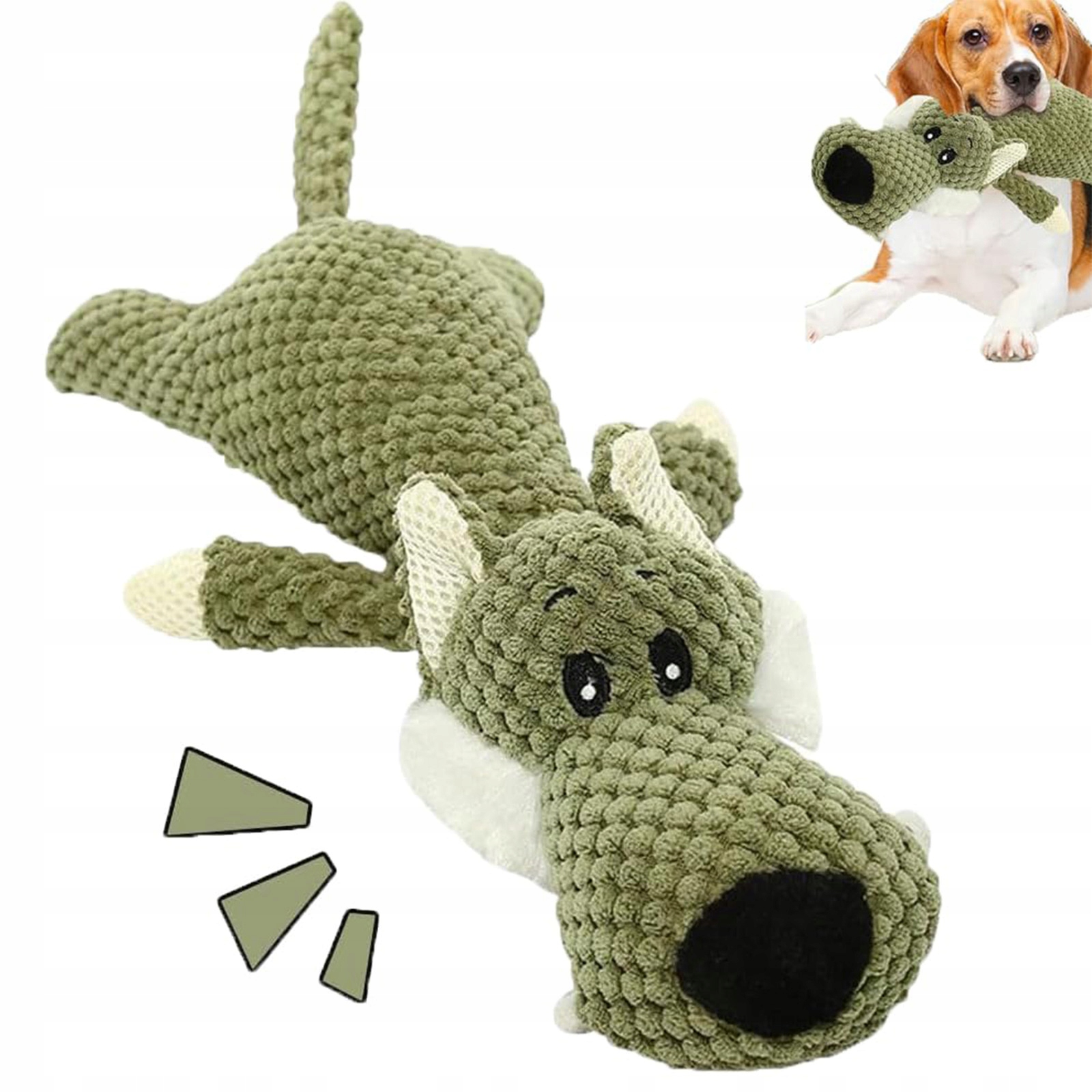 Levně Hračka Pro Psy Velký Plyšový Vlk Kousátko Interaktivní Hračky 36 CM