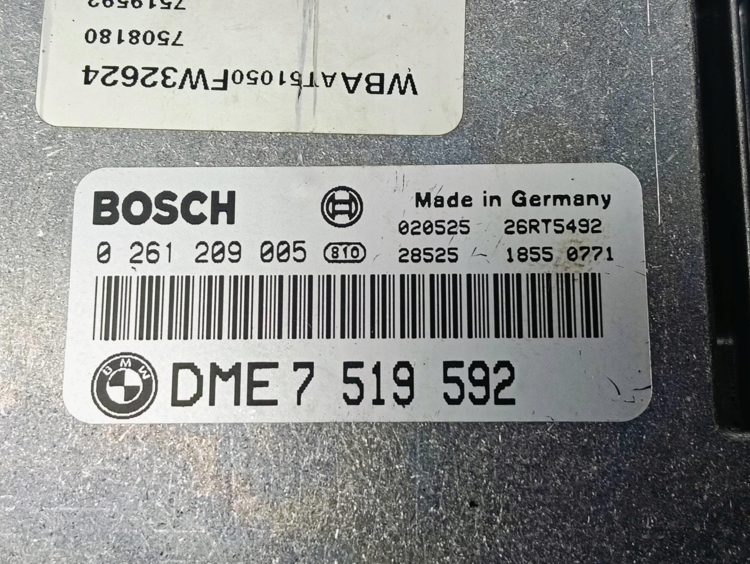 Computer Bedienteil DES MOTORS BMW E46 316 COMPACT 1.8 0261209005 7519592
