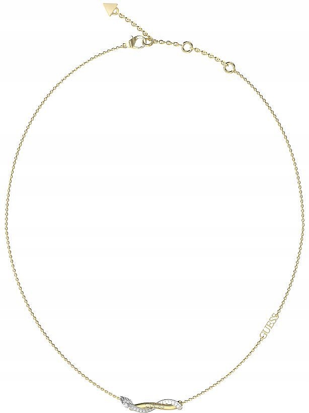 Elegantní Náhrdelník Guess Twist Zlato-stříbrný Řetízek Módní Styl Set