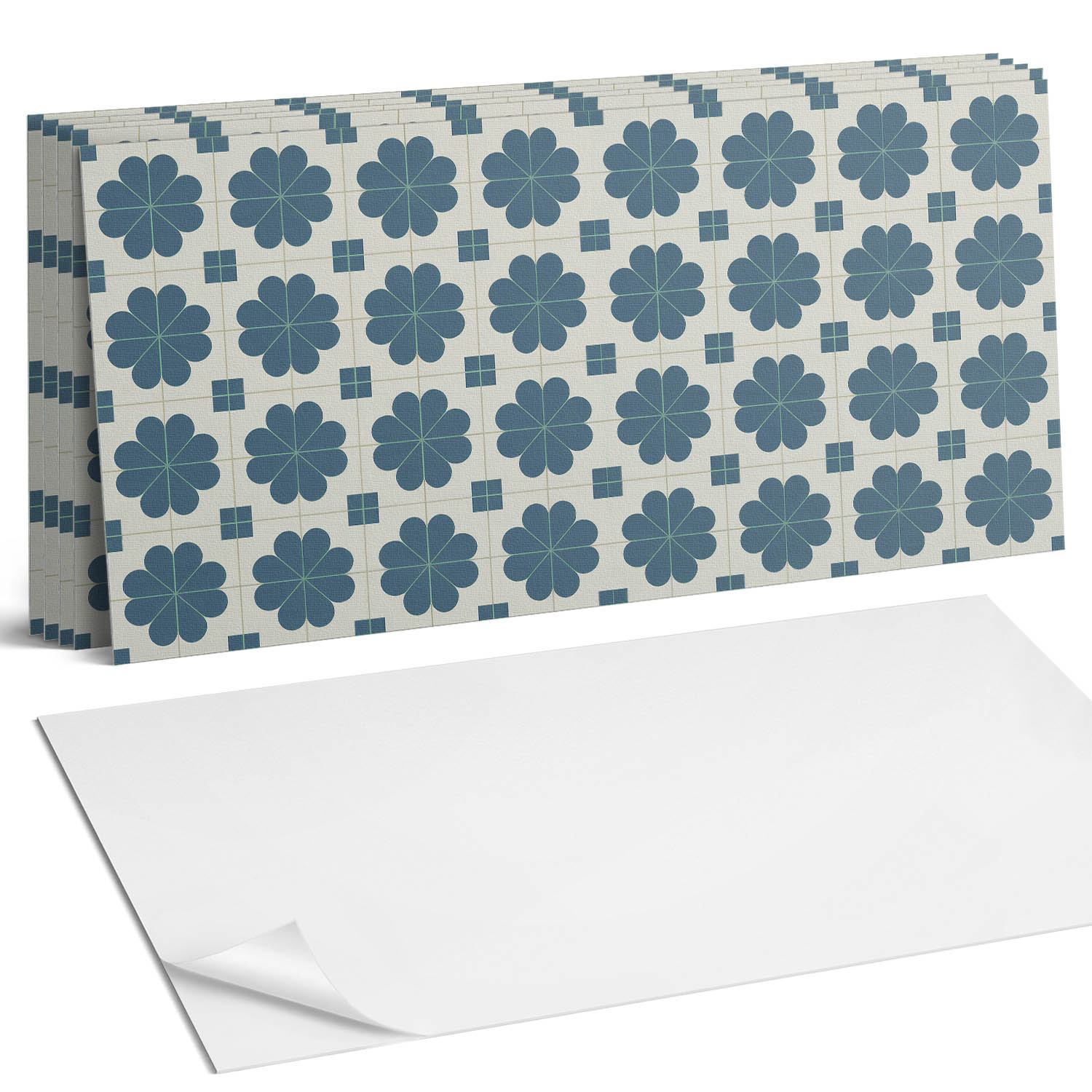 Sada vinylových dlaždíc z Pvc s kvetinovým akcentom 6 x 60 x 30 cm