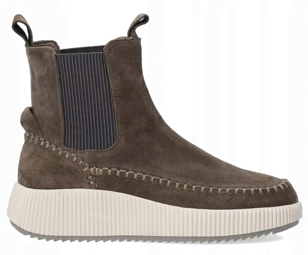 Venezia šedé dámské kotníkové boty nazouvací kožené velurové 40