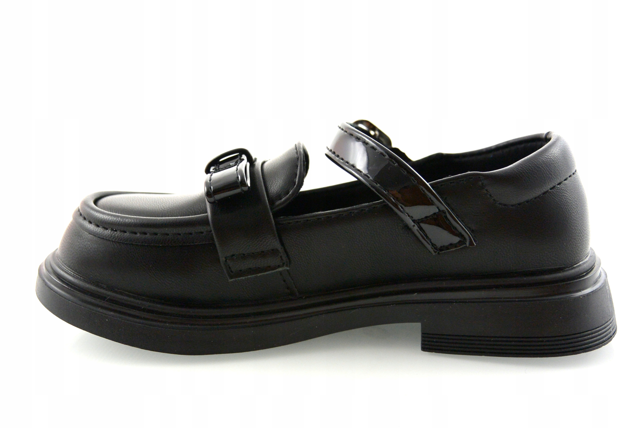 CZARBE ELEGANCKIE DZIEWCZĘCE PÓŁBUTY KOKARDKA 27 Kolor czarny