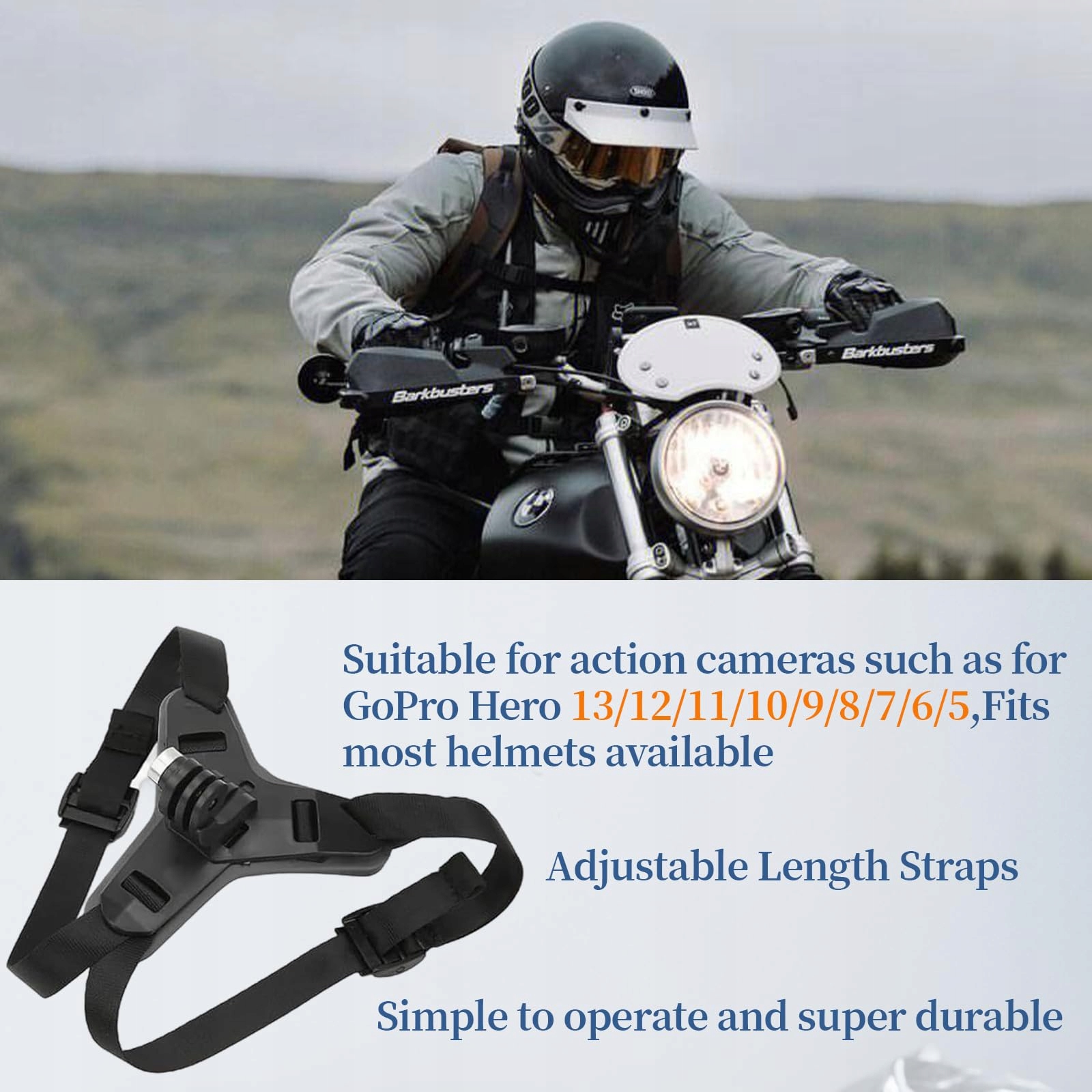 Uchwyt Na Kask Motocyklowy Chin Mount Do GoPro Osmo Action Cam DGMI — miniatura 5