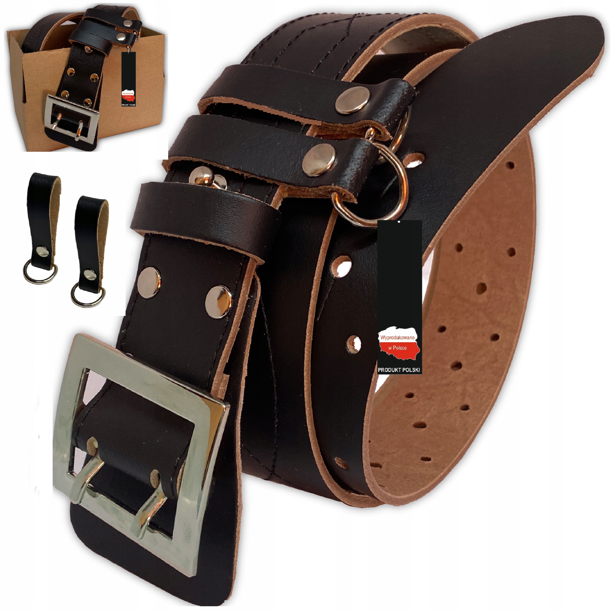 Pas Wojskowy Oficerski Pasek Skórzany POLSKI 4