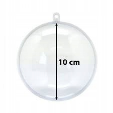 

Bombka Kula Akrylowa Przeźroczysta 10cm 1 szt