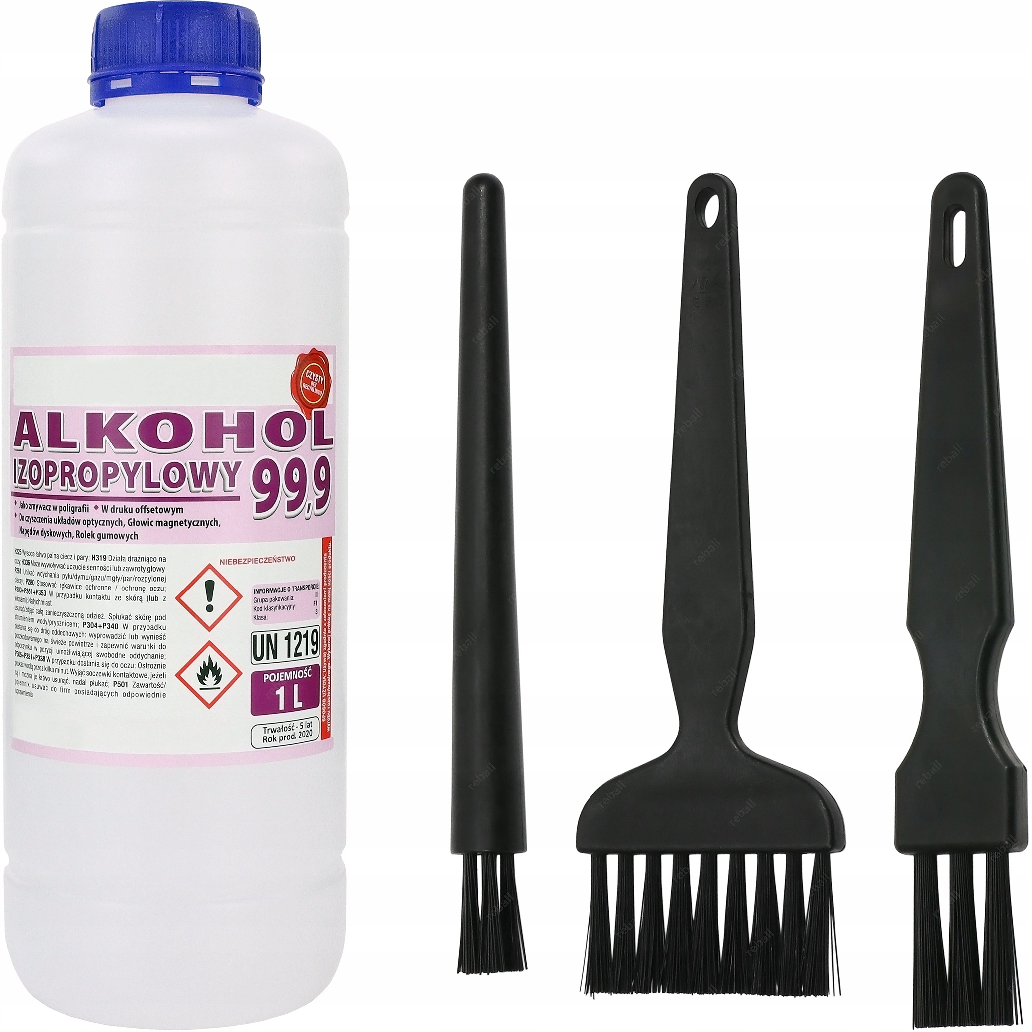 ZESTAW 3x SZCZOTKA PCB ESD-09 ESD-07 ESD-05 IPA 1L