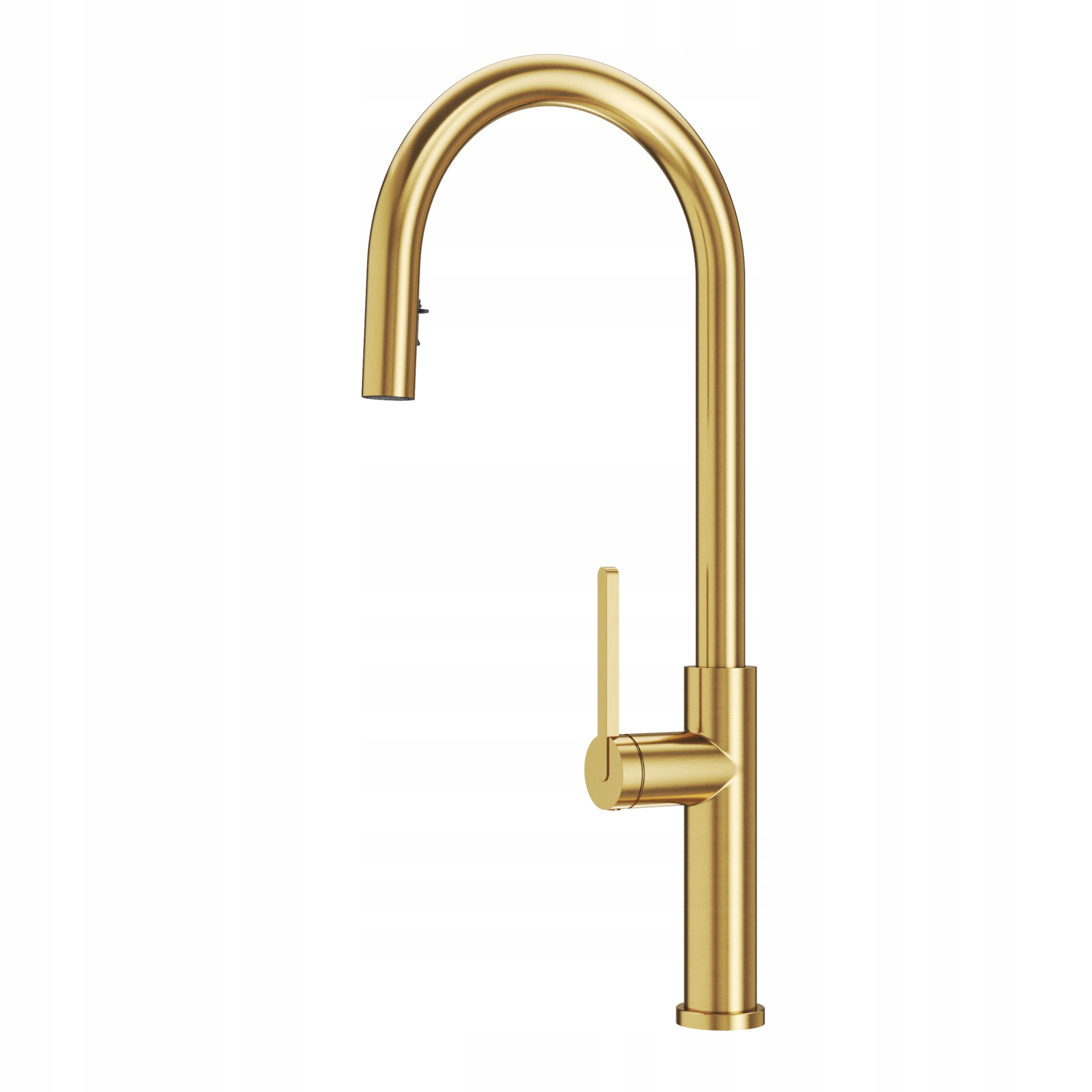 Kuchynská Batéria S Výsuvným Zlatým Výtokom, Vysoká, Prati Brushed Gold