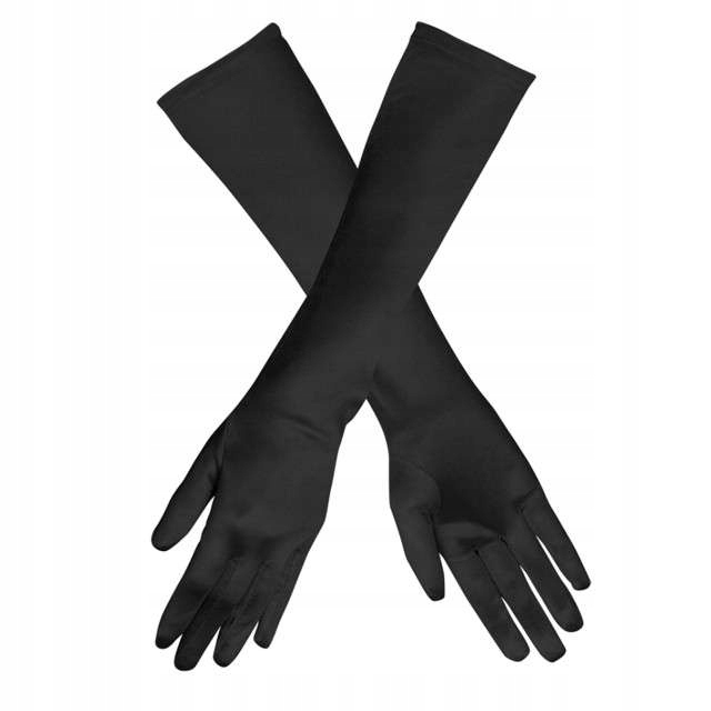 

Rękawiczki czarne satynowe Czarownica strój