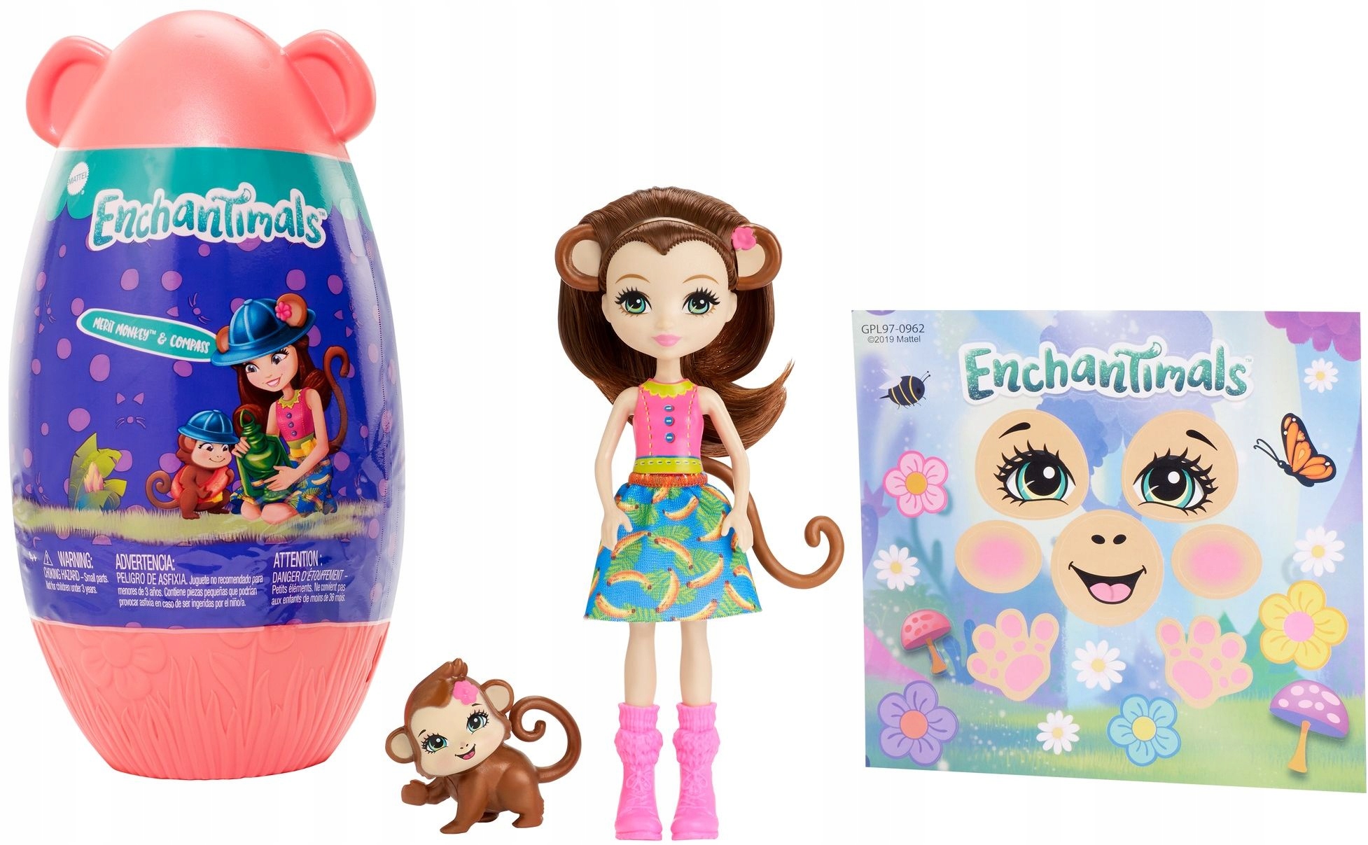 ENCHANTIMALS LALKA MERIT MONKEY i JEŻYK HIXBY Kod producenta FJJ22