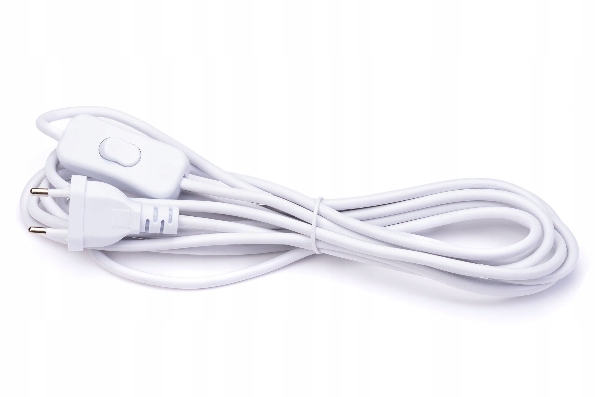 

Przewód kabel z wtyczką Pvc 4m biały